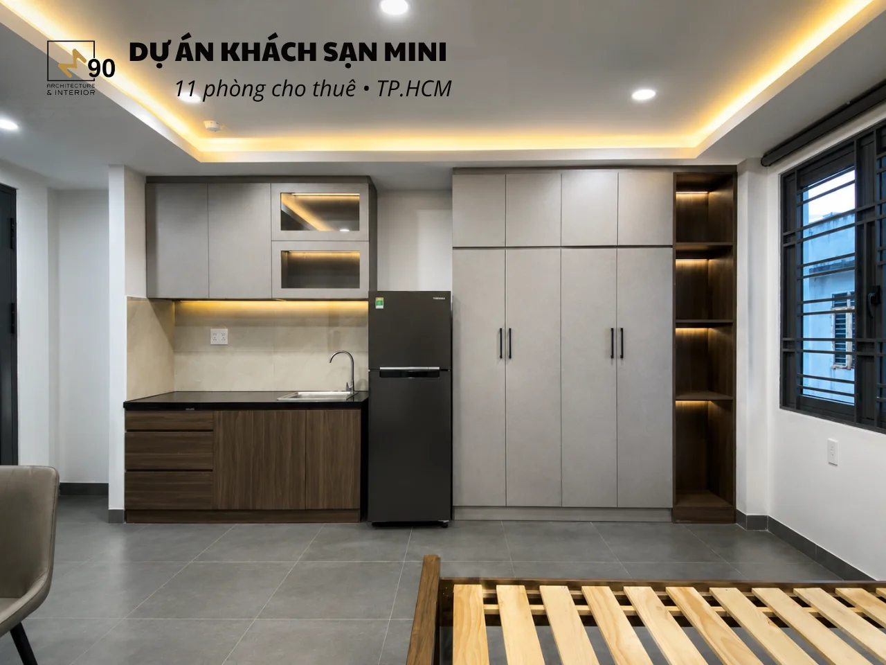 M90 đơn vị thị công nội thất khách sạn mini, căn hộ dịch vụ cho thuế Tp.HCM