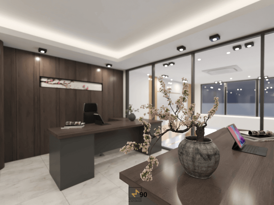 Thiết kế nội thất văn phòng phòng giám đốc cho công ty Duy Tân HCM