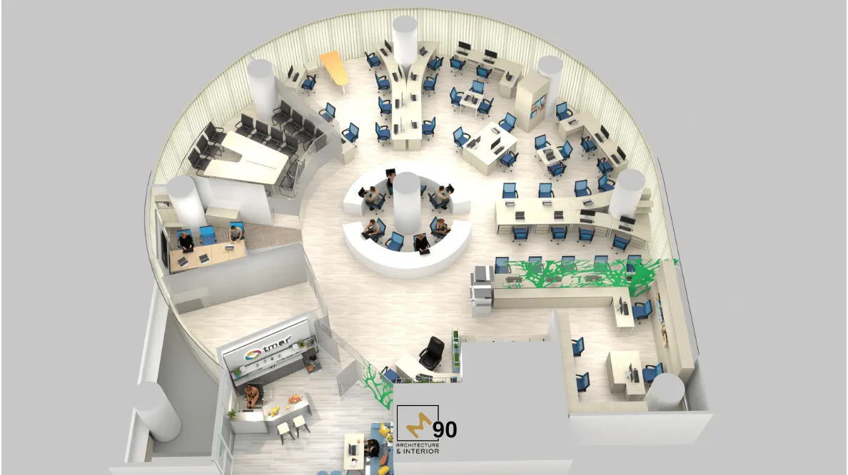 M90 Công ty thiết kế thi công nội thất văn phòng cao cấp tại TP HCM, Bình Dương, khu vực Miền Nam