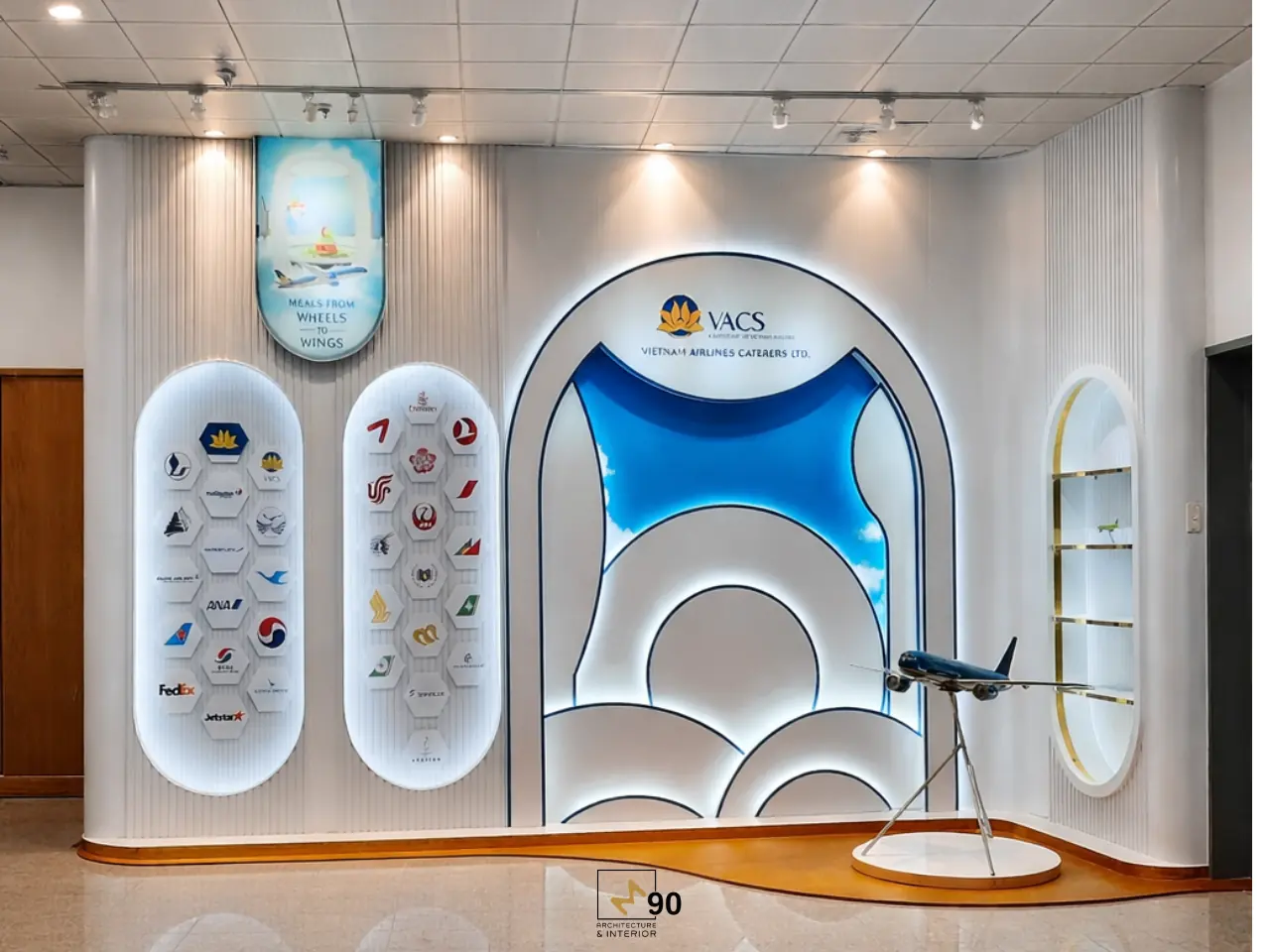 Sân khấu trung tâm sự kiện VACS Vietnam Airlines hoàn thiện - tầng 2