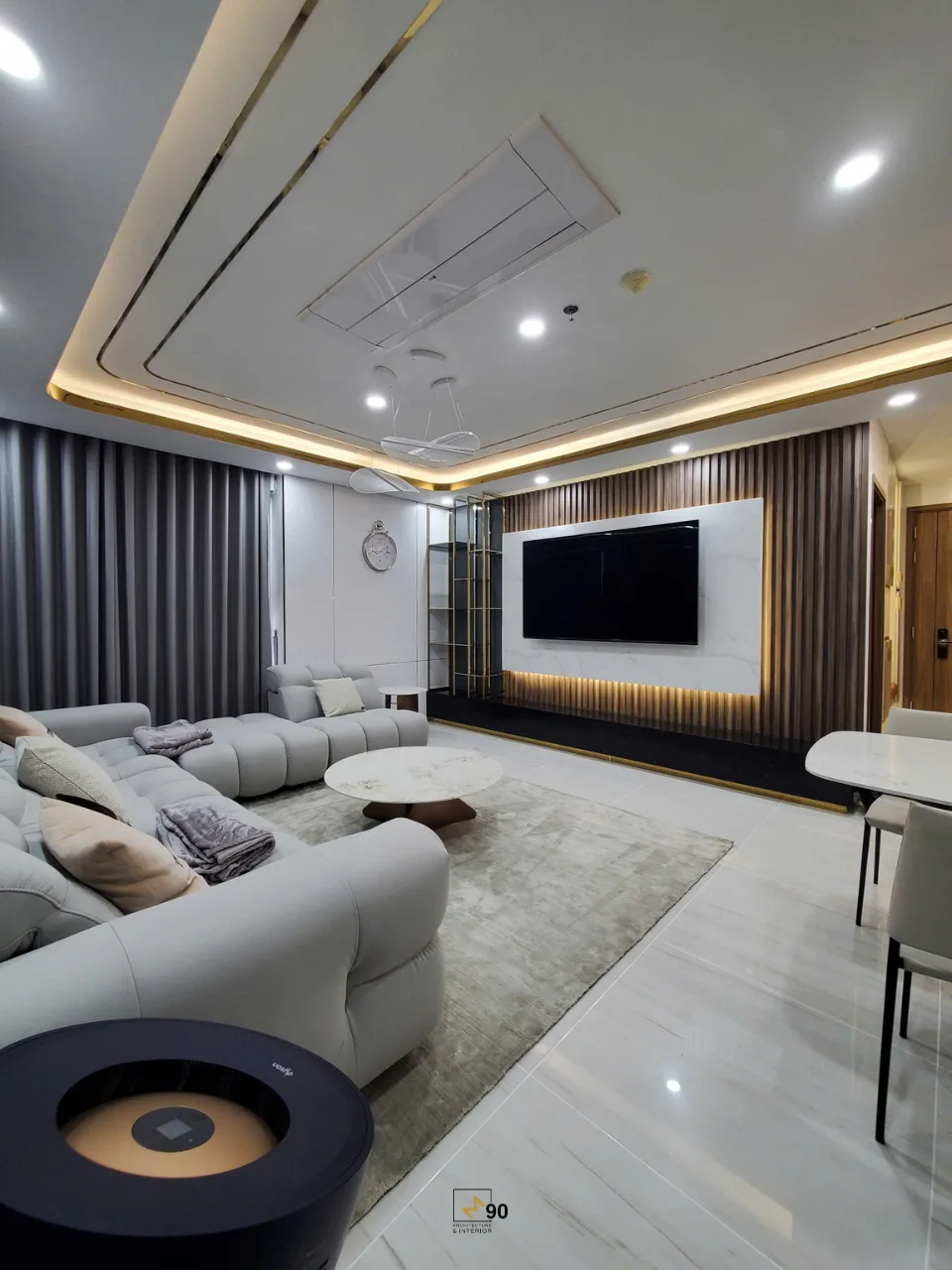 Kiến Trúc Xây Dựng Nội Thất M90 thiết kế thi công nội thất căn hộ chung cư đẹp tại căn hộ chung cư Kingdom 101 Tô Hiến Thành TP HCM