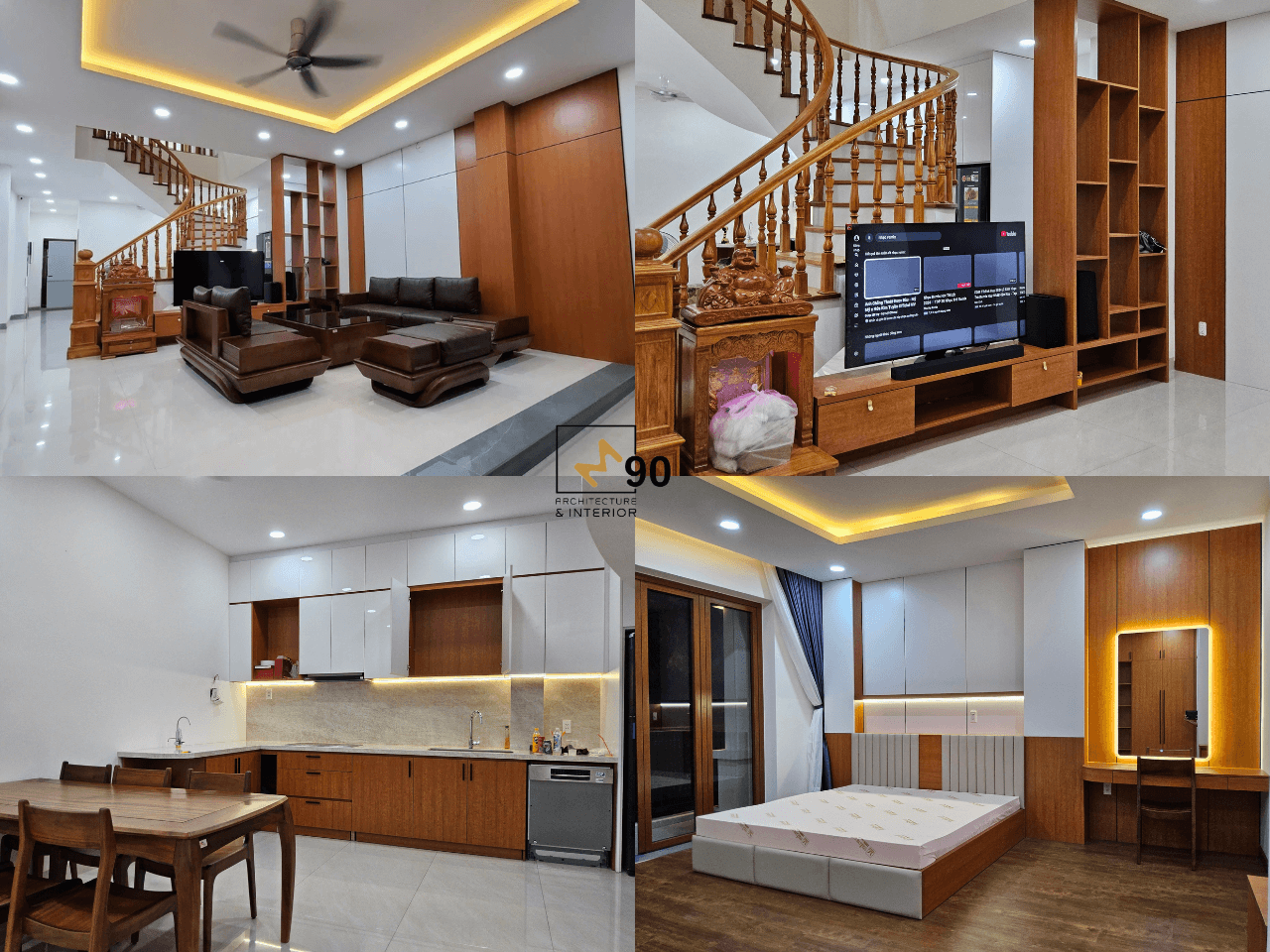 Tổng thể ngôi nhà khi bàn giao cho gia đình, dự án thiết kế thi công cải tạo nhà cấp 4 cũ tại TP HCM, Bình Dương do Nội Thất M90 thực hiện trọn gói.