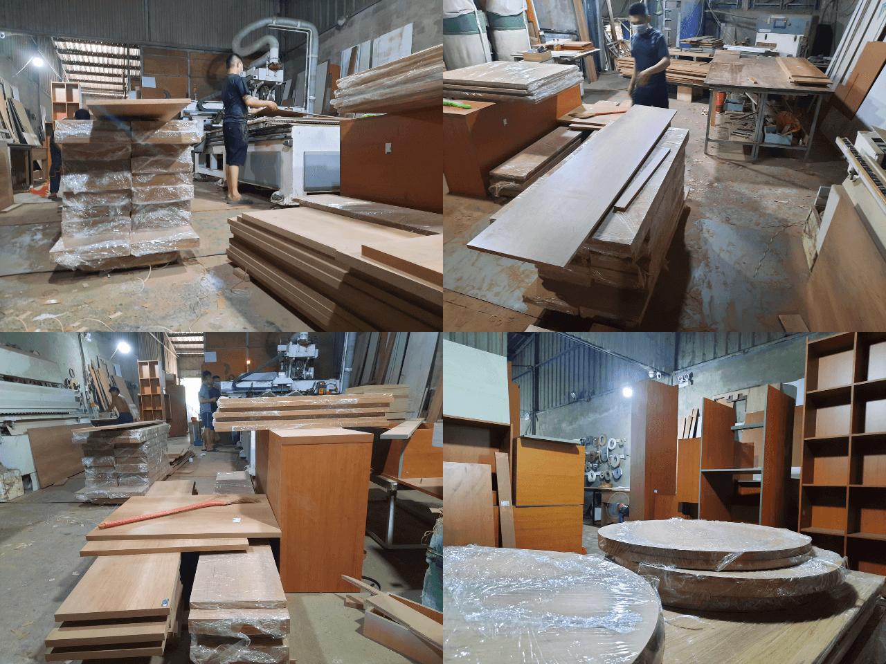 Kiểm tra, đóng gói vật tư tại xưởng sản xuất nội thất M90