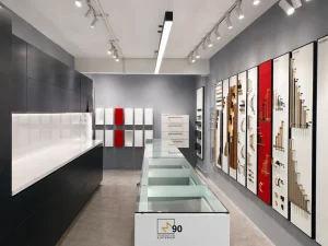 Tổng thể không gian thi công nội thất showroom Vickini sau khi hoàn thiện