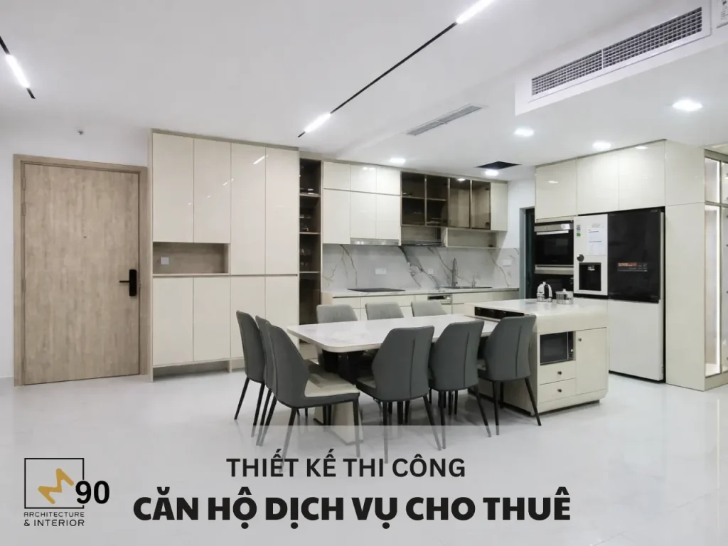 Dịch vụ thiết kế thi công nội thất căn hộ dịch vụ cho thuê trọn gói tại TP HCM - Xây Dựng & Nội Thất M90